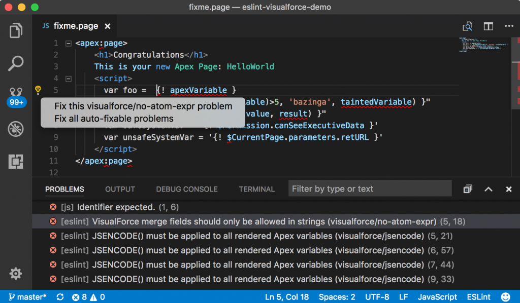 ESLint on VS Code